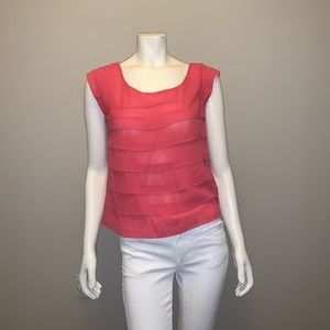 🌸 AMERICAN EAGLE SHEER LAYERED TOP CORAL! 🌸
